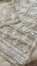 Muslin Chikankari 2 piece Palazzo set