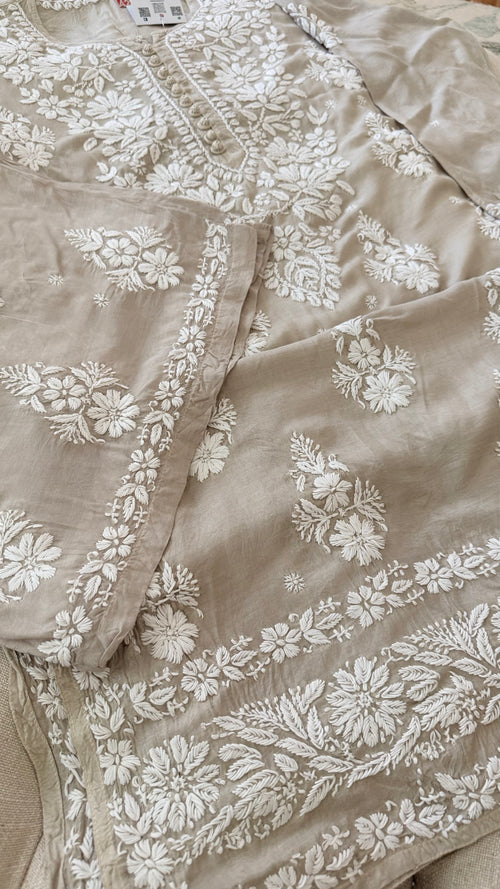 Muslin Chikankari 2 piece Palazzo set