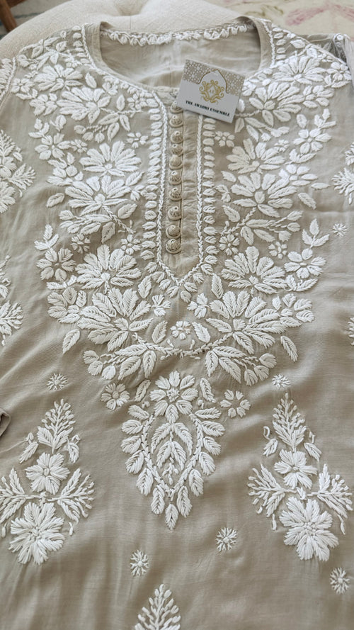 Muslin Chikankari 2 piece Palazzo set