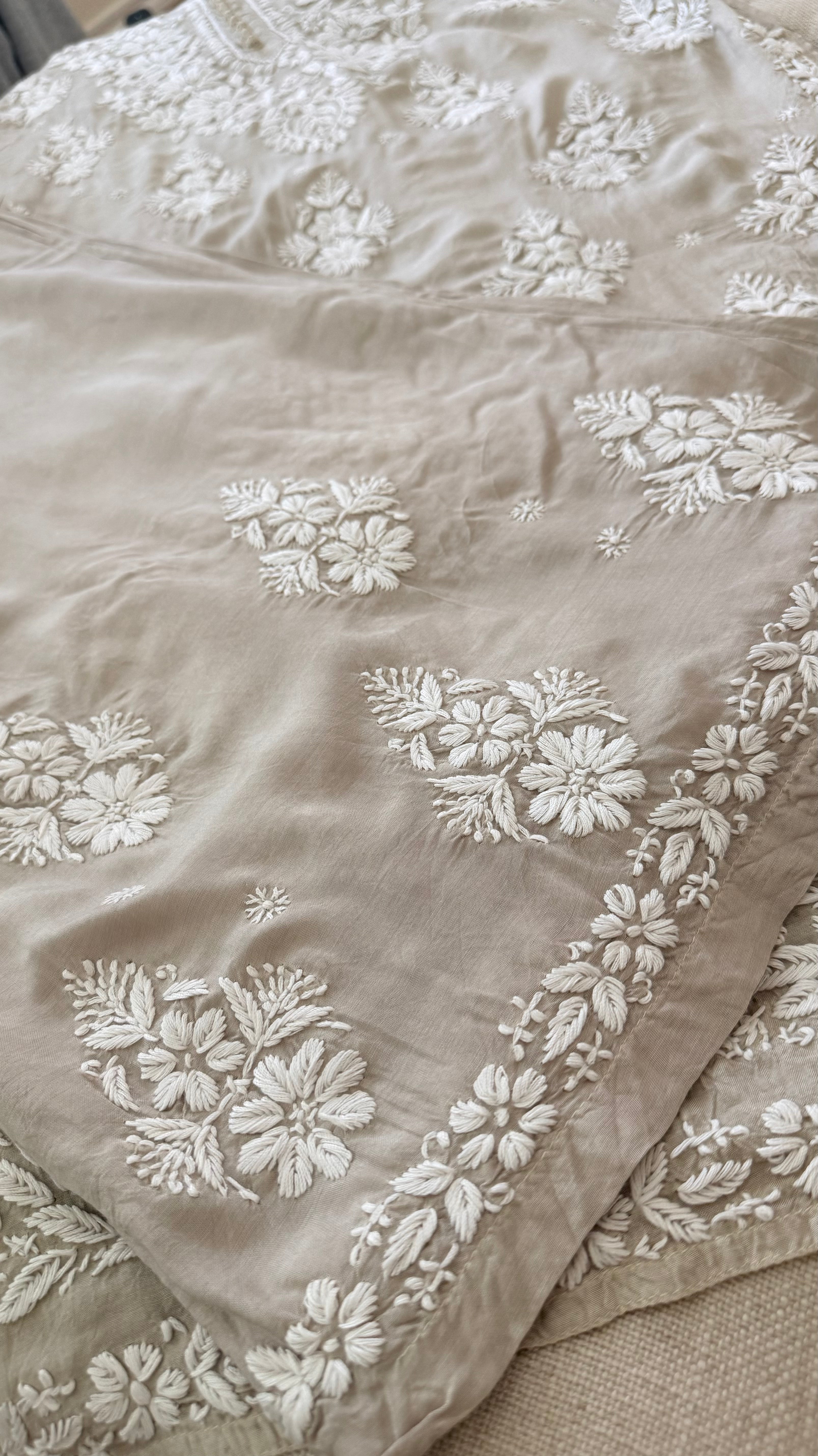 Muslin Chikankari 2 piece Palazzo set