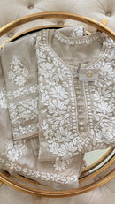 Muslin Chikankari 2 piece Palazzo set