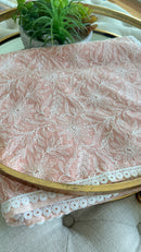 Kota Doriya Saree with Tepchi Work- Peach