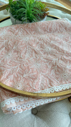 Kota Doriya Saree with Tepchi Work- Peach
