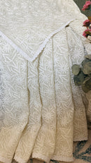 Kota Doriya Saree with Tepchi Work- Pista Green