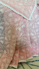 Kota Doriya Saree with Tepchi Work in Baby Pink