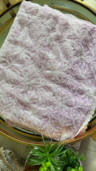 Semi Georgette Saree in Tepchi Work- Lavender