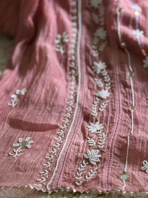 Mul Chanderi Anarkali Ready to Wear Set