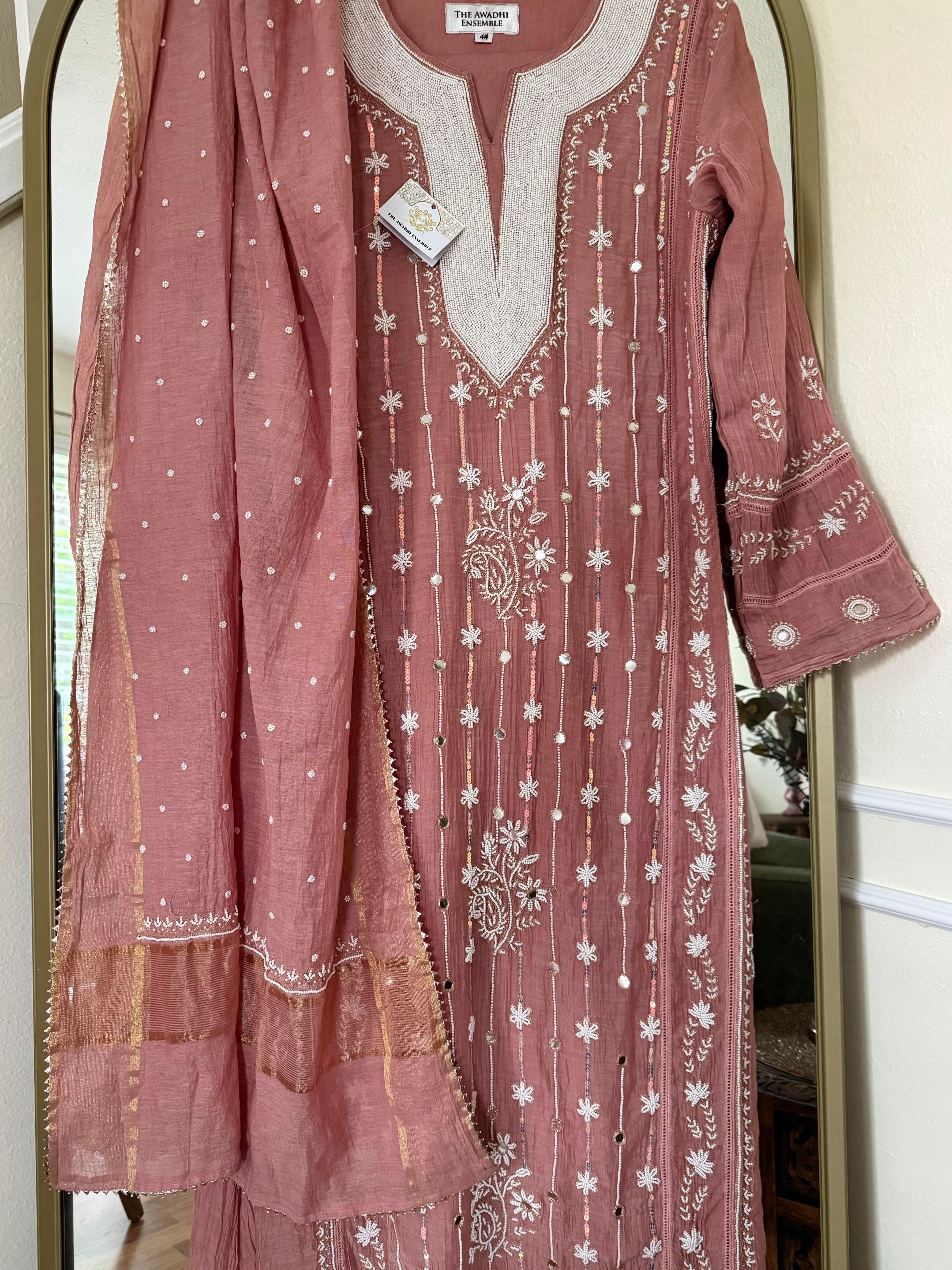Mul Chanderi Anarkali Ready to Wear Set