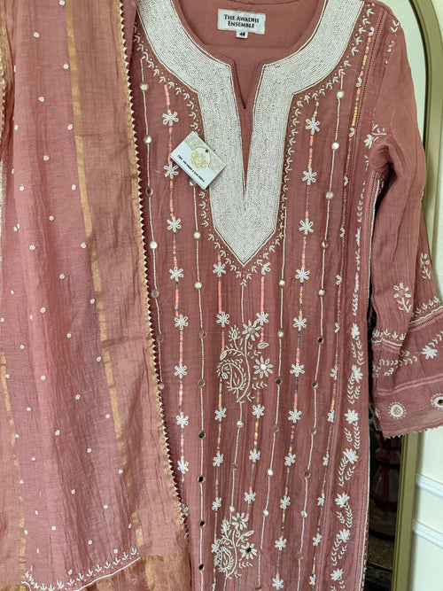 Mul Chanderi Anarkali Ready to Wear Set