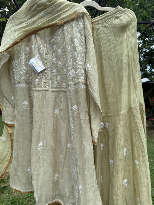 Mul Chanderi Ready to Wear Gharara set