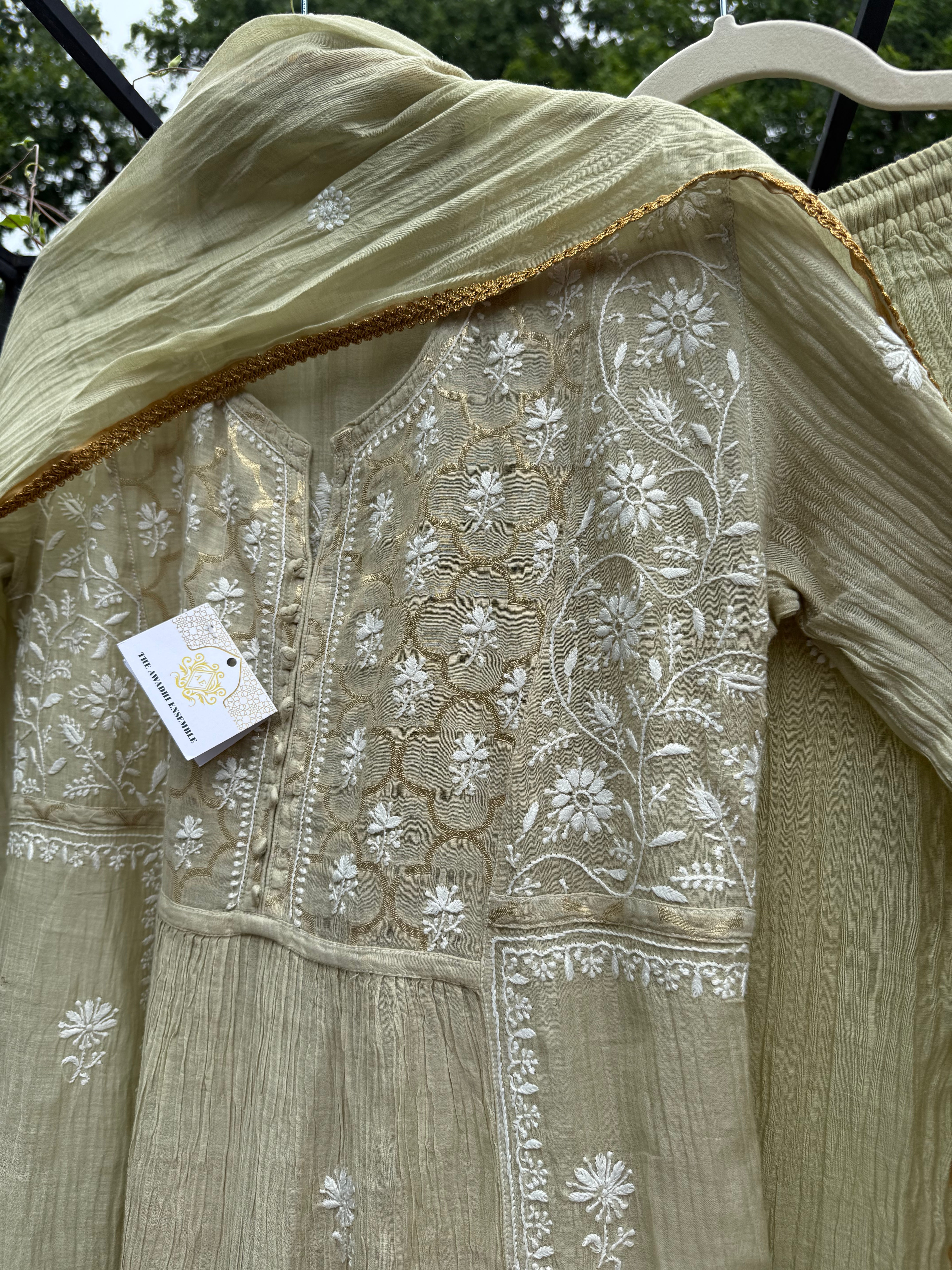 Mul Chanderi Ready to Wear Gharara set