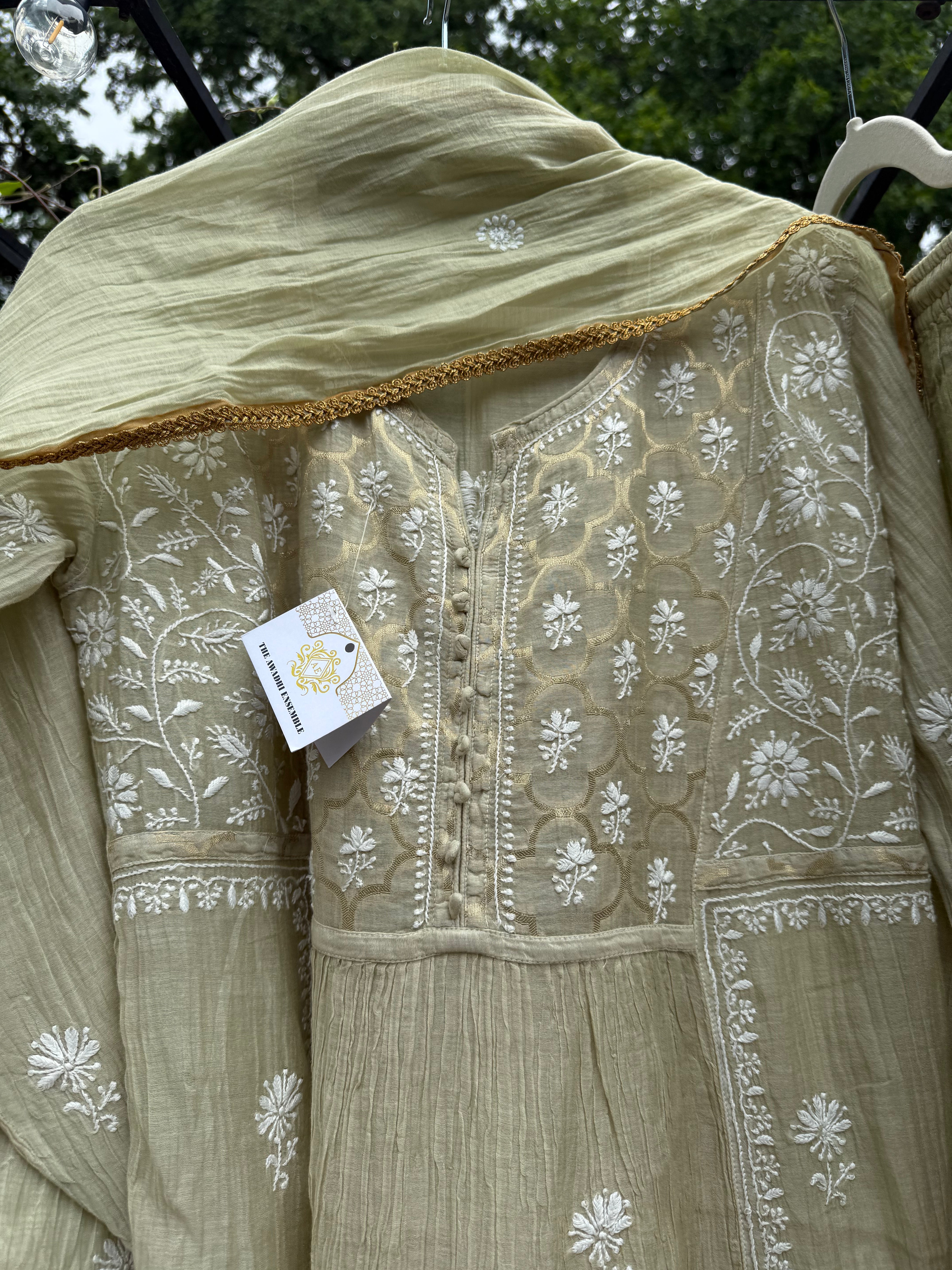 Mul Chanderi Ready to Wear Gharara set