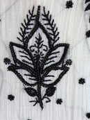 Mul Chanderi Anarkali: Black on Ivory