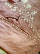 Mul Chanderi Co Ord Set with Pitta Work