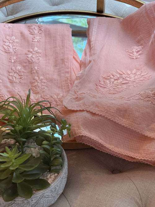 Kota Doriya Set- Peach