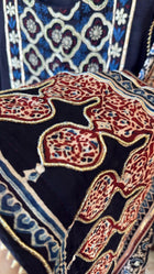Black Ajrakh & Chikankari Suit Set – A Celebration of Two Timeless Indian Crafts