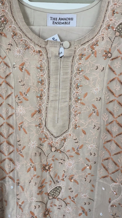 Tissue Silk Anarkali- 3 piece Ready to Wear