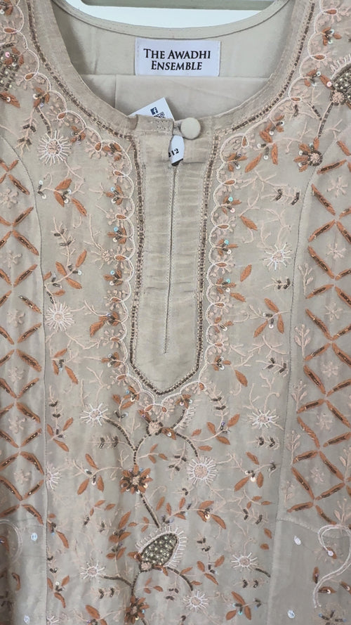 Tissue Silk Anarkali- 3 piece Ready to Wear