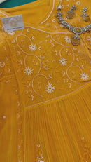 Mul Chanderi Angarkha Style Ready to Wear Set