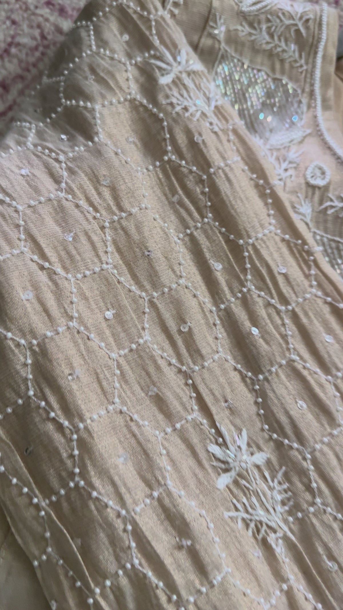 SAHAR: Tissue Silk Anarkali set