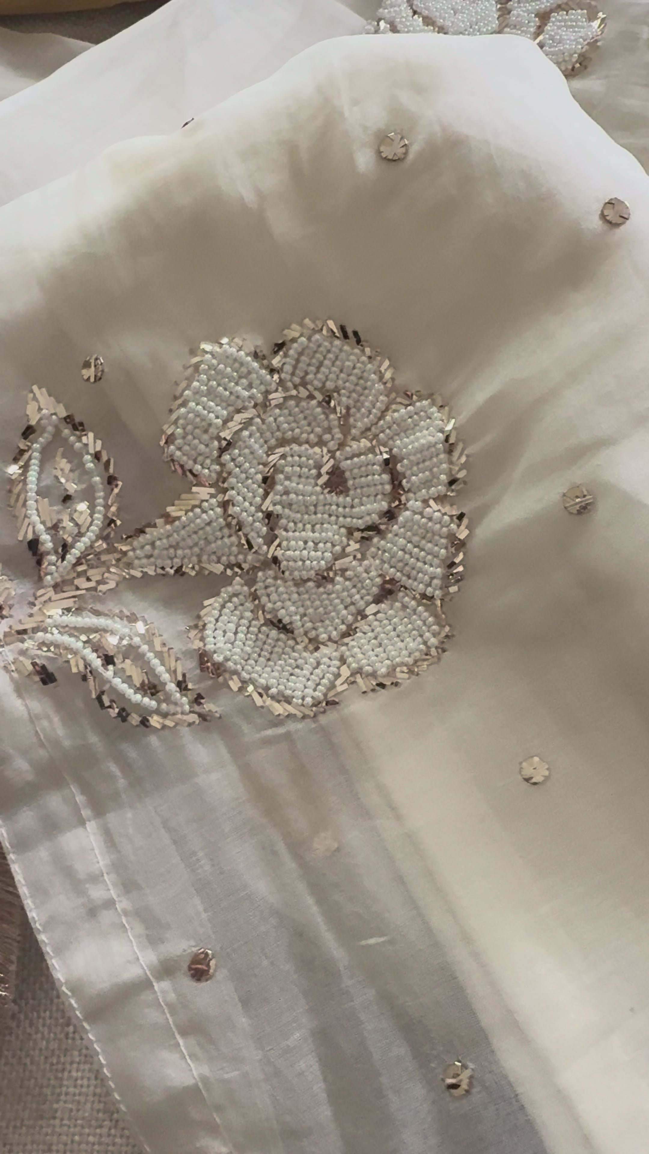 Ivory Organza/ Chanderi Silk Sharara set