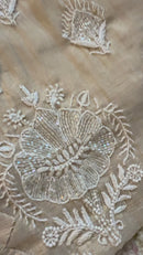 SAHAR: Tissue Silk Daraz Work Chikankari set