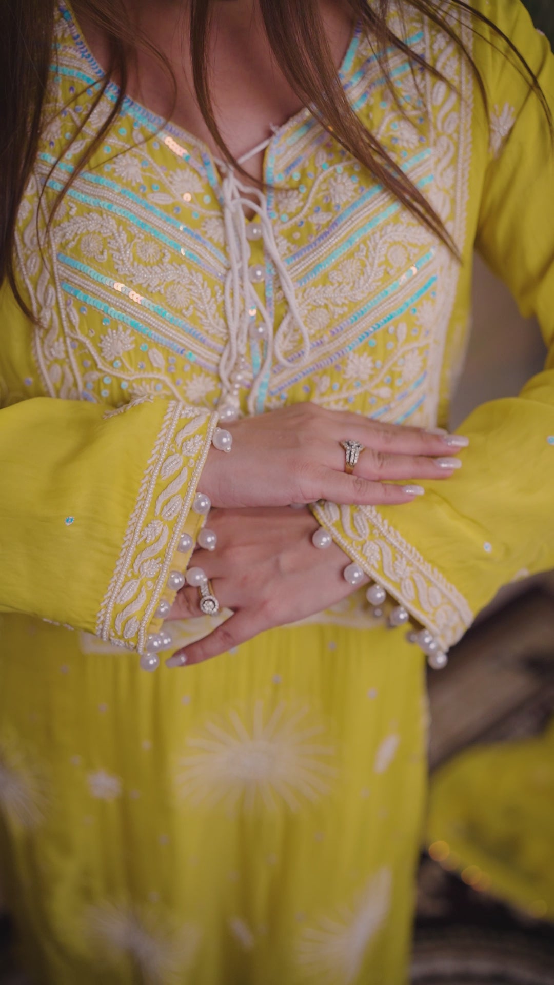 Ghazal: Pure Organza Silk Ready to Wear Set