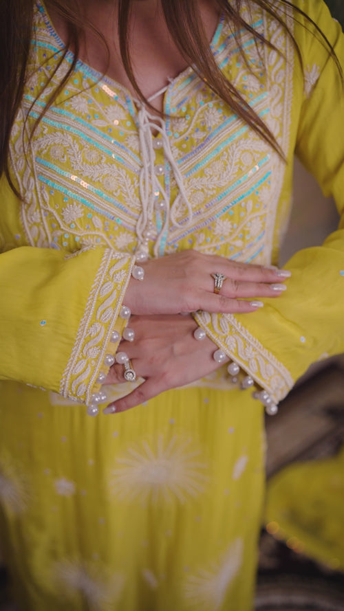 Ghazal: Pure Organza Silk Ready to Wear Set