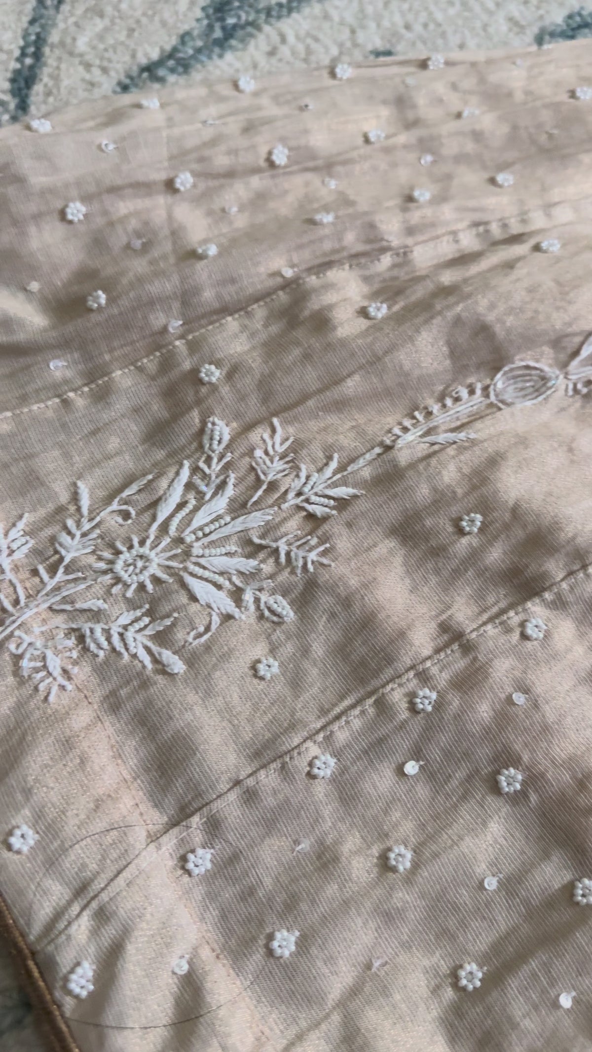 SAHAR: Tissue Silk Anarkali set