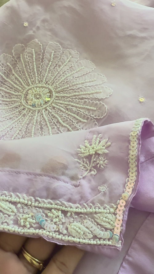 Ghazal: Pure Organza Silk Ready to Wear Set