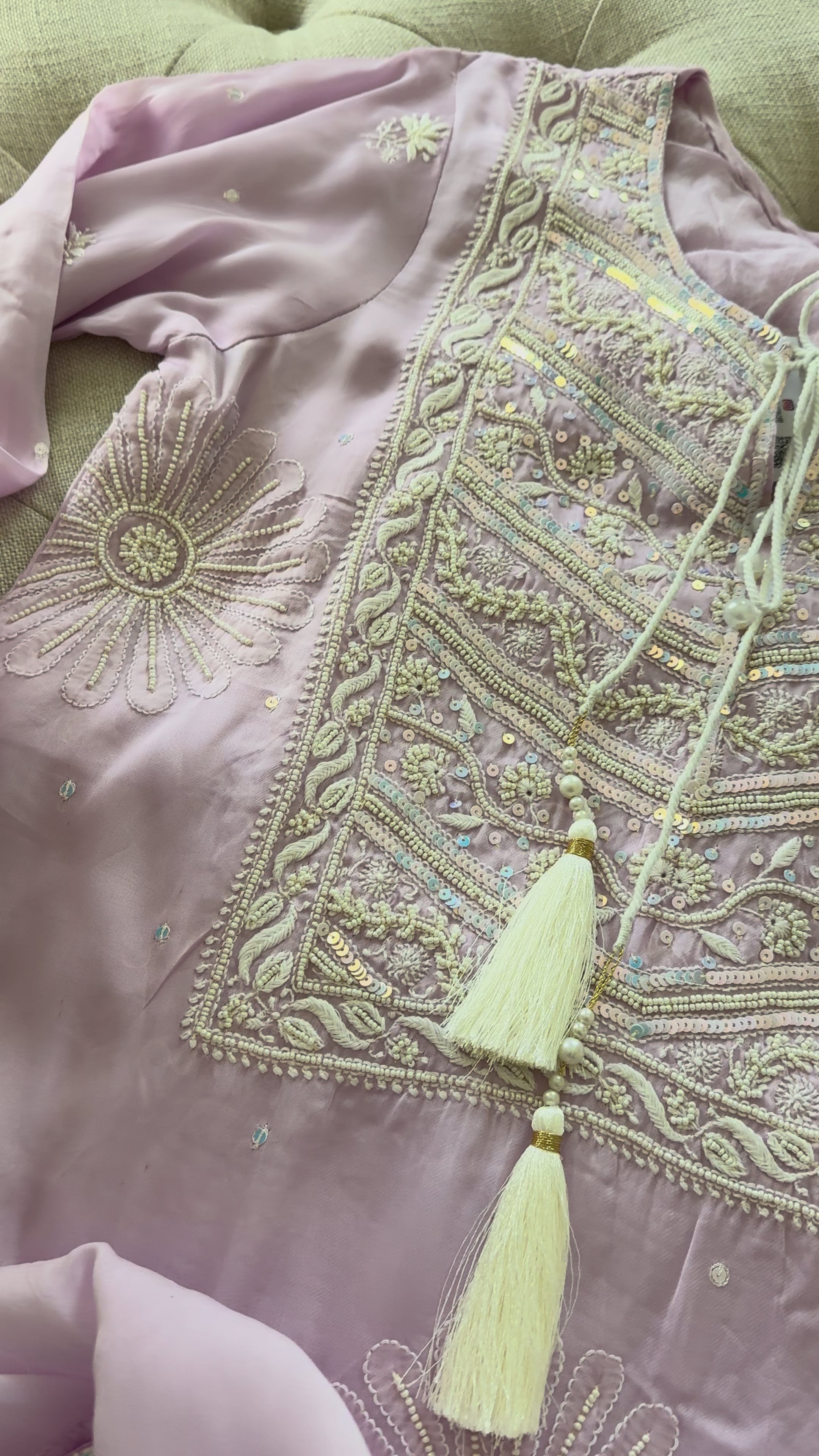 Ghazal: Pure Organza Silk Ready to Wear Set