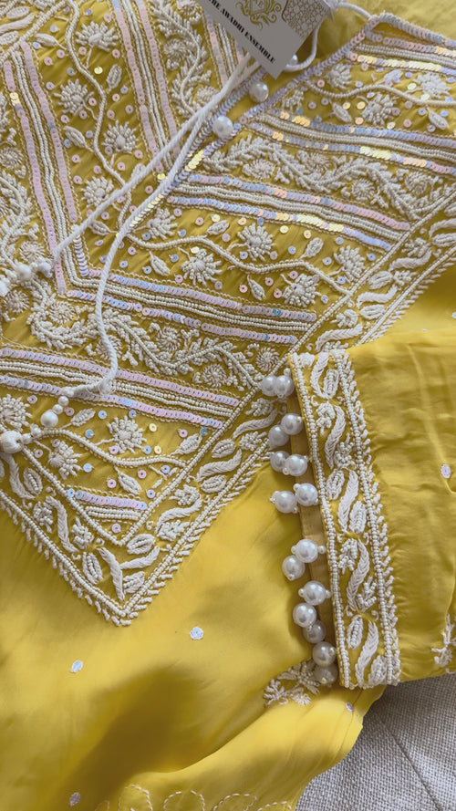 Ghazal: Pure Organza Silk Ready to Wear Set