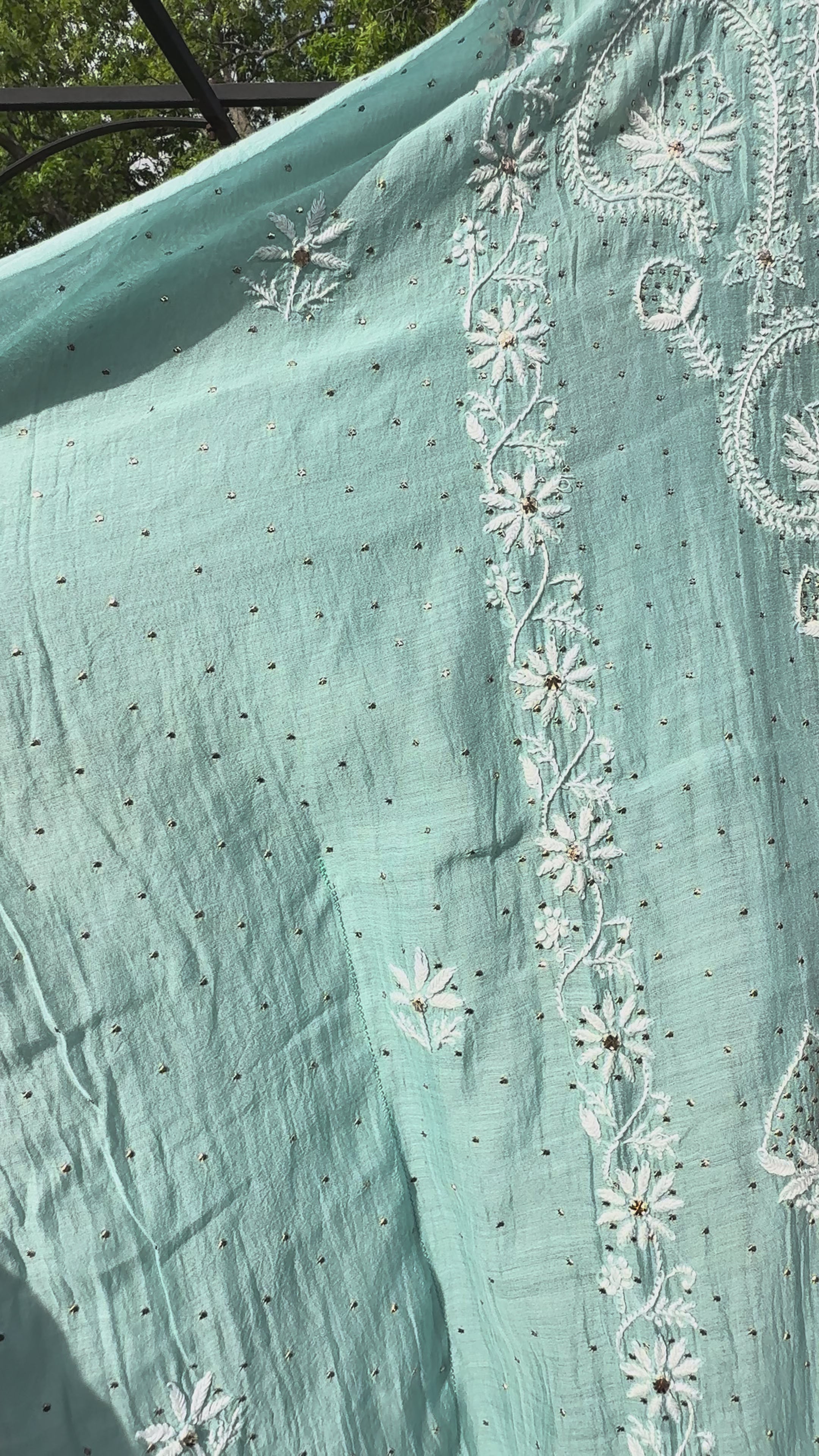 Load video: Mul Chanderi Kaftan Sets