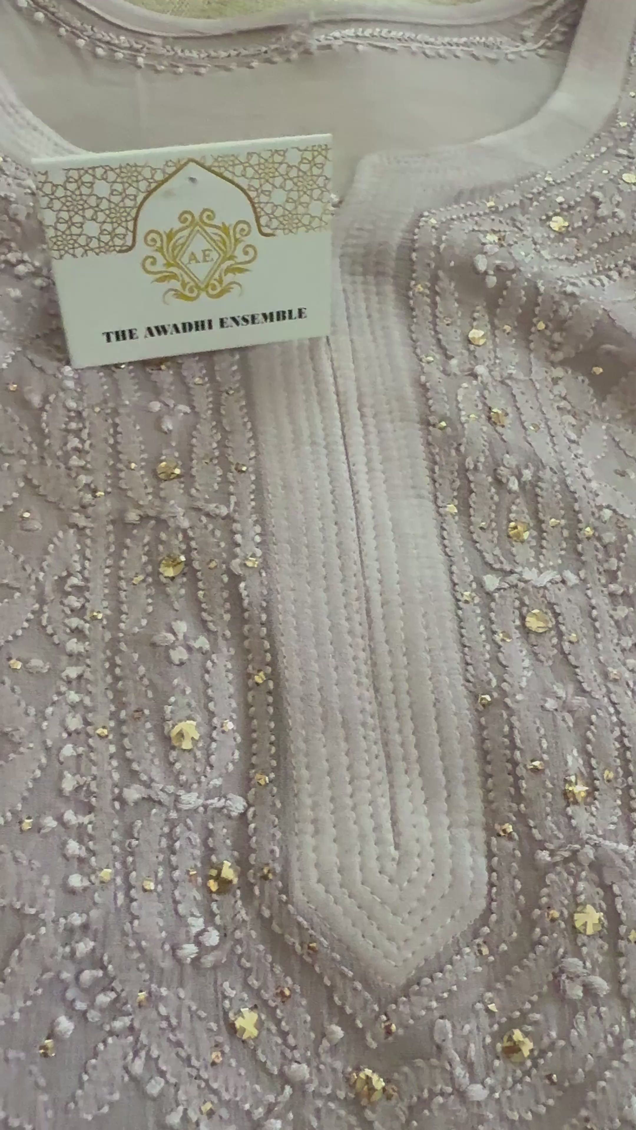 Viscose Georgette Ready to Wear Set in Ombre Purple