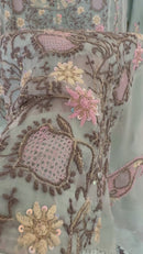 Pure Organza Silk Ready to Wear Anarkali- Green