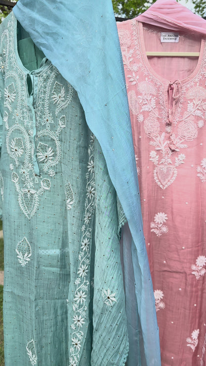 Mul Chanderi Kaftan Sets