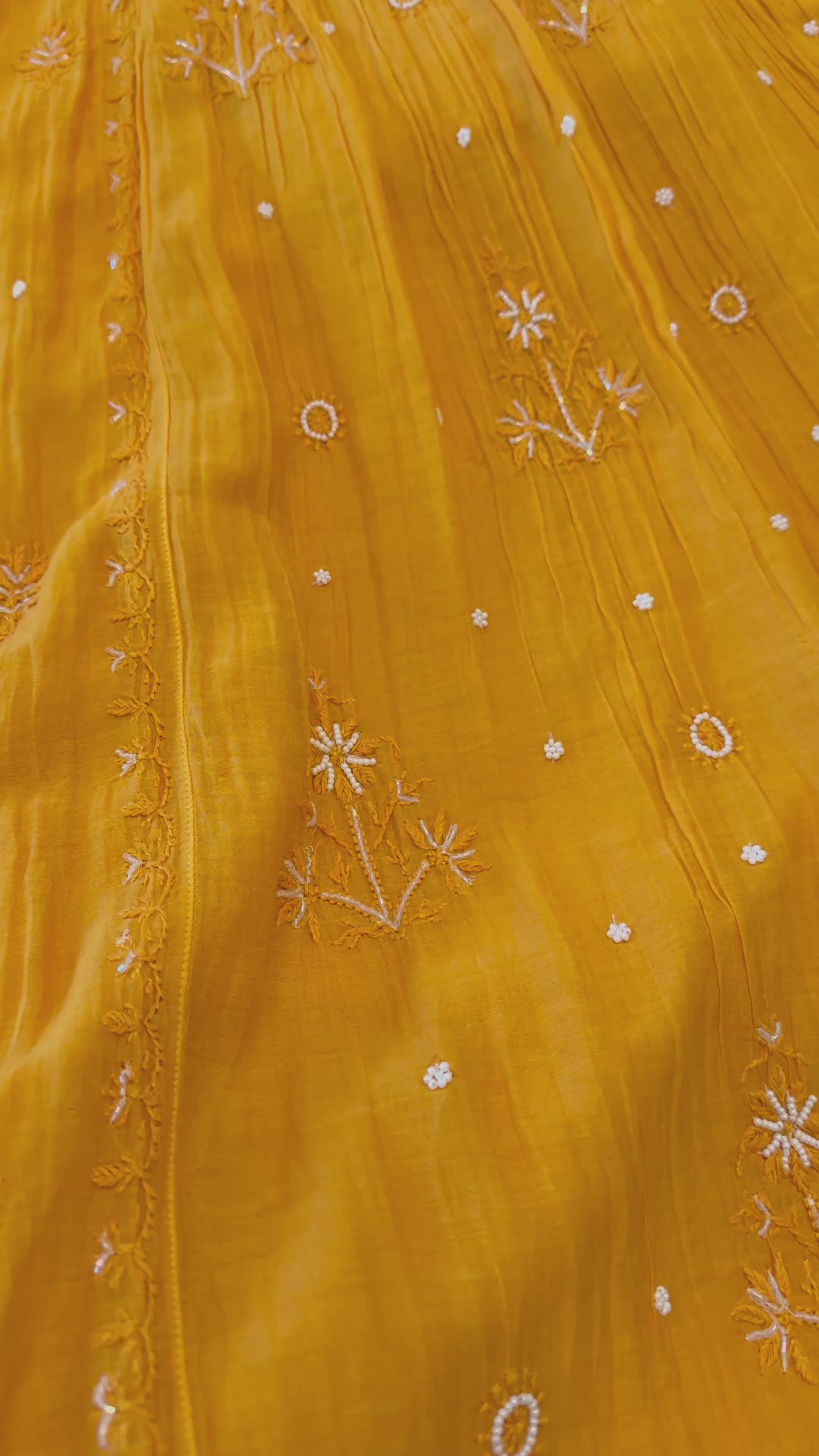 Mul Chanderi Angarkha Style Ready to Wear Set