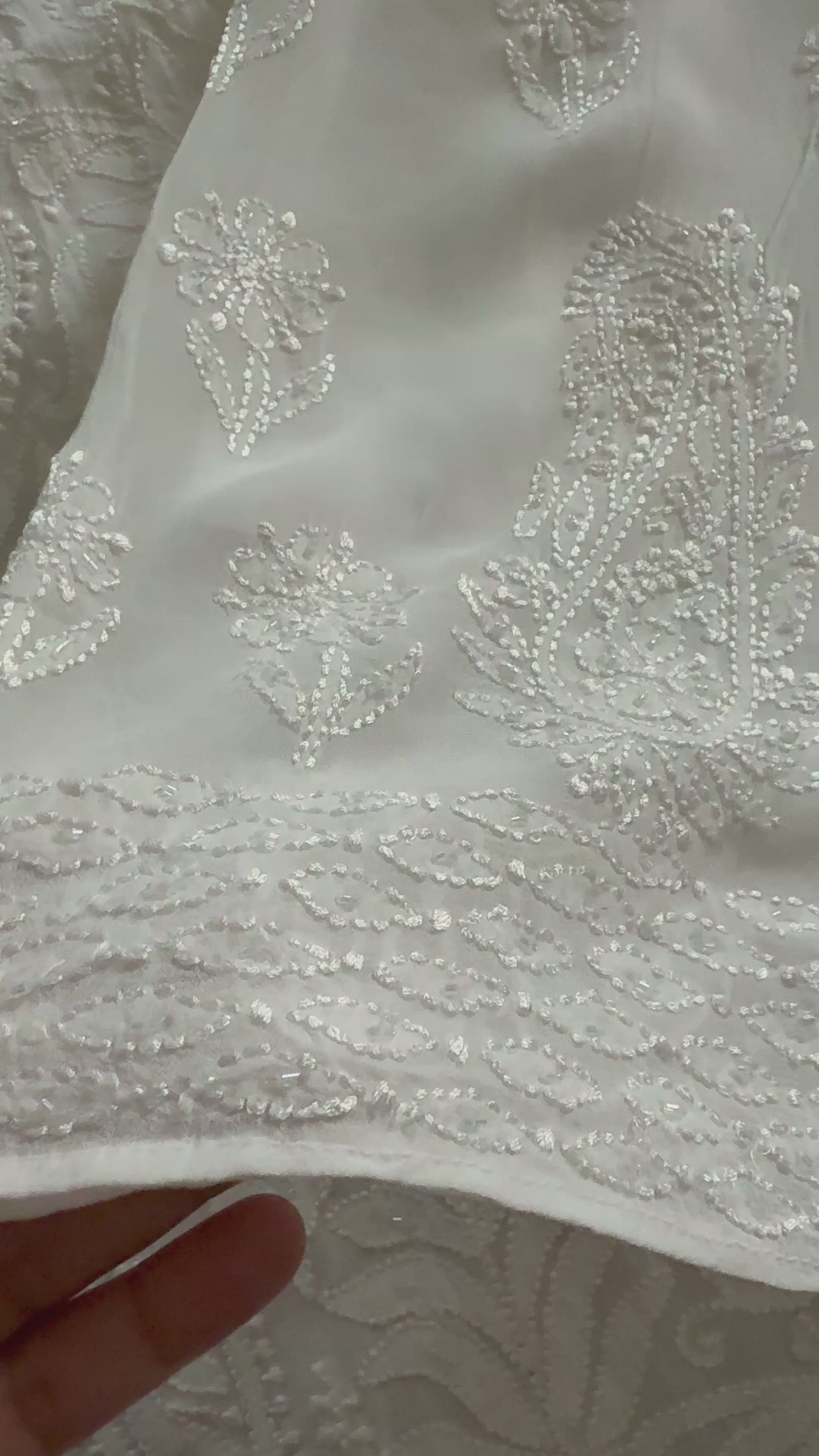 Viscose Georgette Ready to Wear Palazzo Set in Milky White