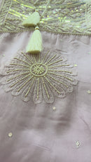 Ghazal: Pure Organza Silk Ready to Wear Set