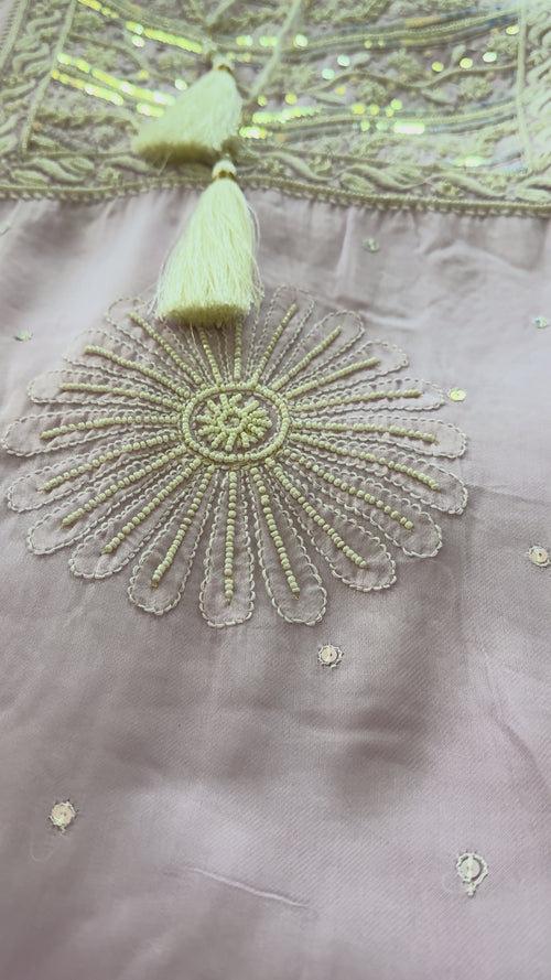 Ghazal: Pure Organza Silk Ready to Wear Set