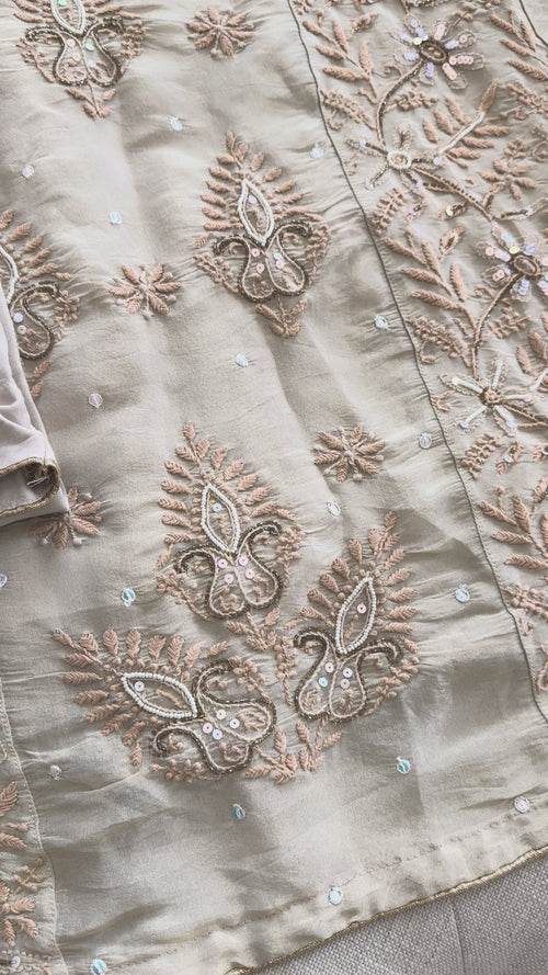 Tissue Silk A Line Panel Suits